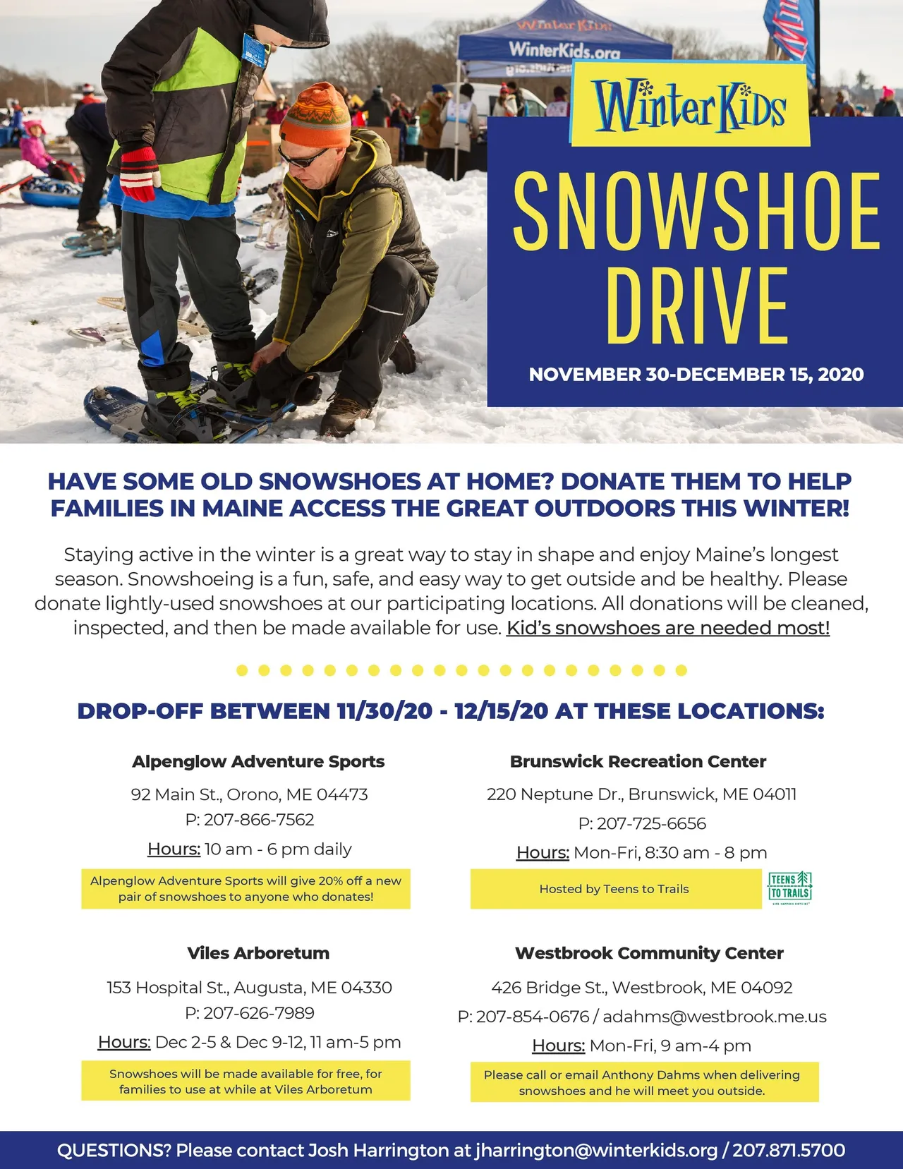 Skie and Showshoe Rentals and Charitable Drive2